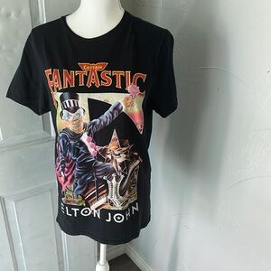 Black Graphic Short Sleeve Tee with Vibrant Design